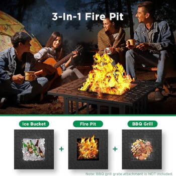 FIRE PIT 3в1 барбекю, камина, ледарка
