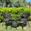 Градиснки комплект - Висящ Ратанов стол до 200кг. + Ратанови маса и 2 стола Relax