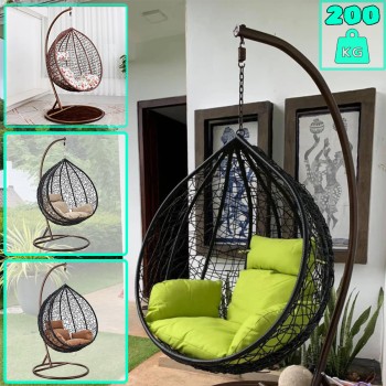 Висящ Ратанов стол - Градинска Водоустойчива Люлка Comfort до 200кг